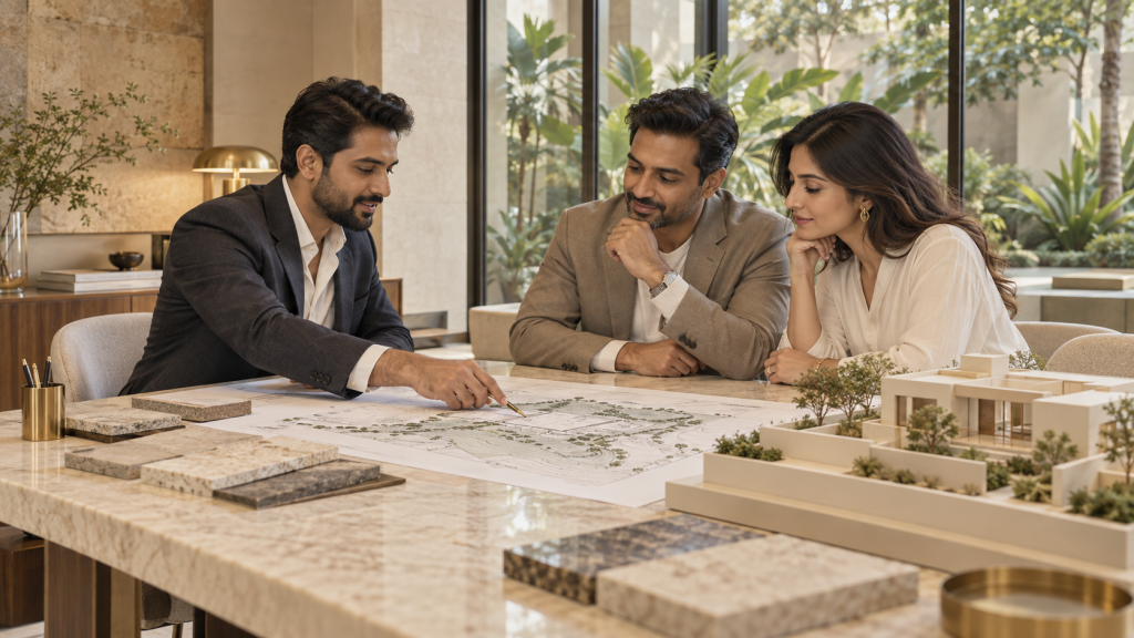 Construction process in North Bangalore